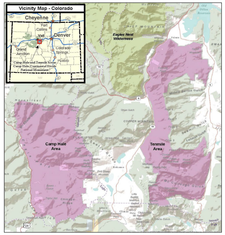Map via US Forest Service